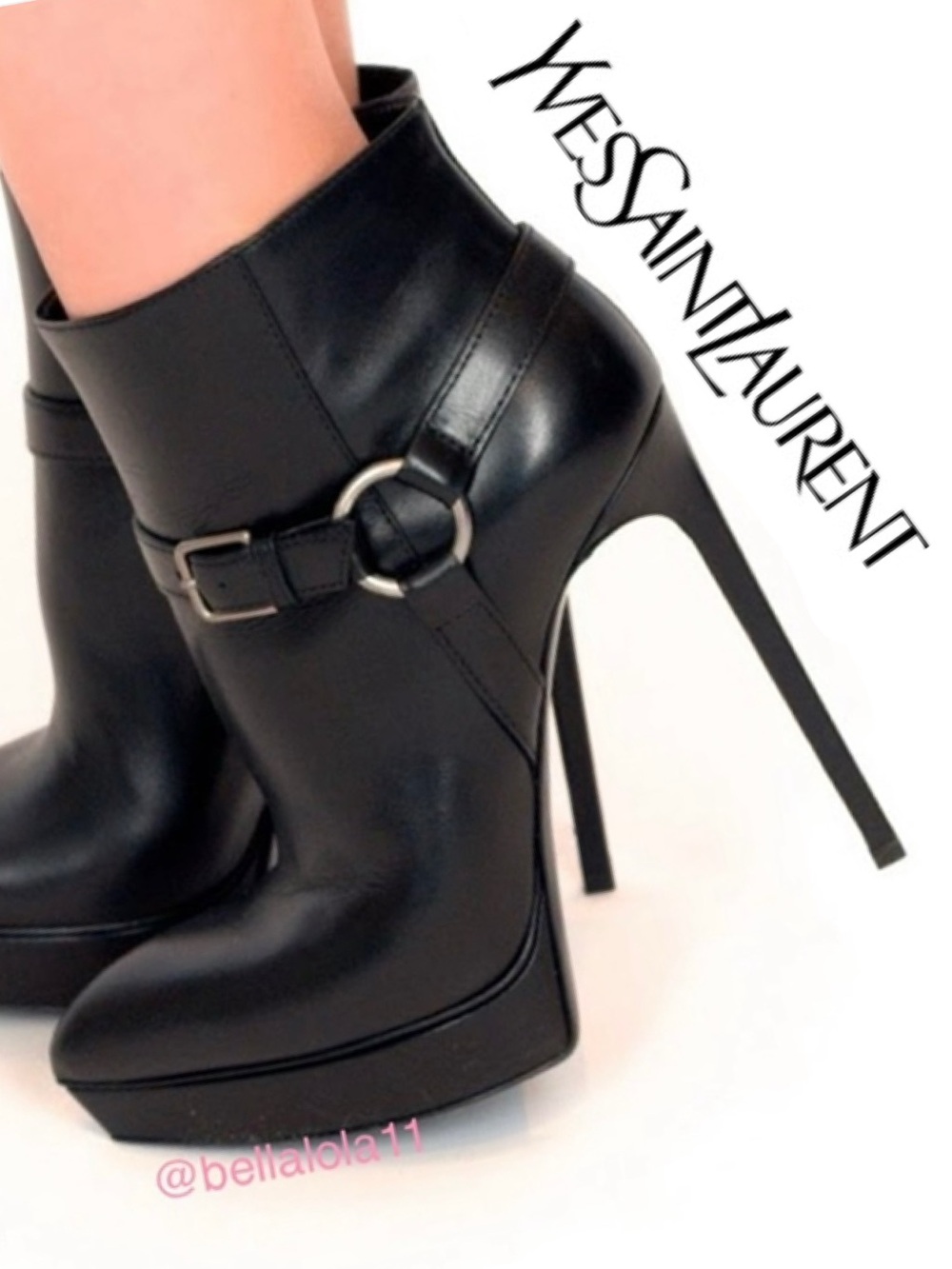 AUTHENTIC YSL BIKER BOOTIES